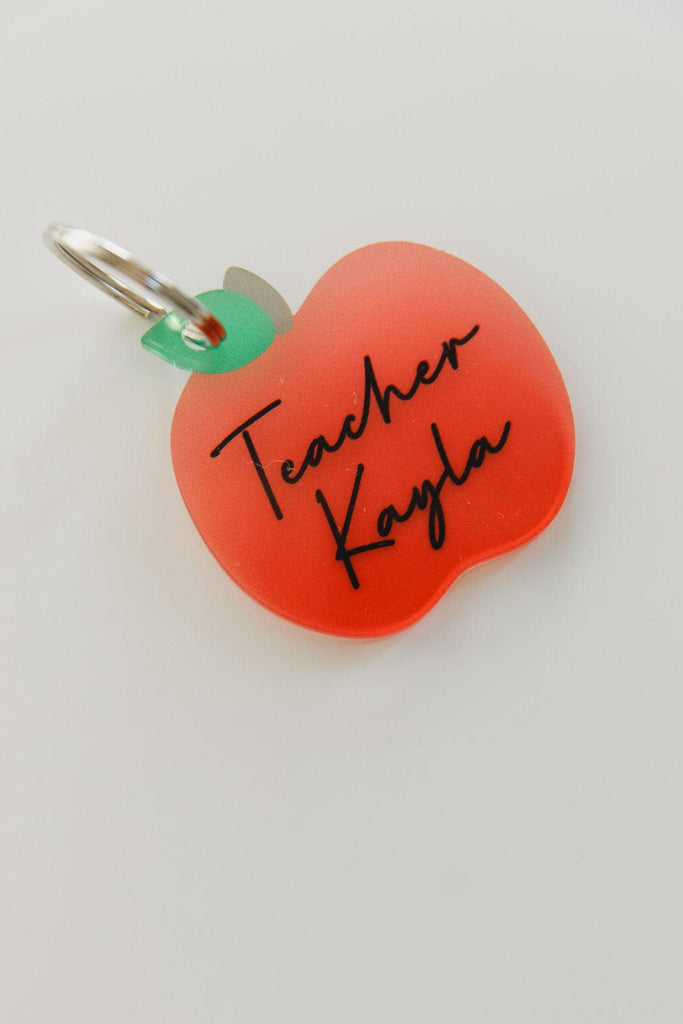 Apple Shaped Acrylic Key Ring-Ma Petite