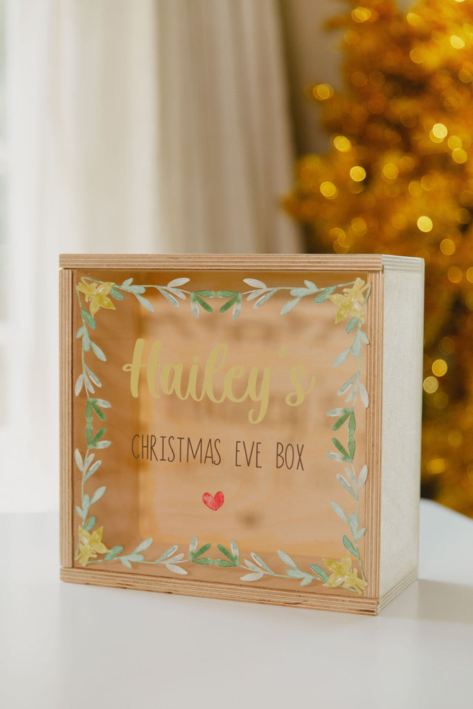 Christmas Eve Box - Green & Gold Design