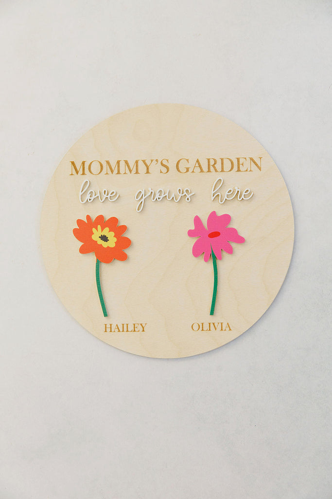 'Mommy's Garden' Wooden plaque