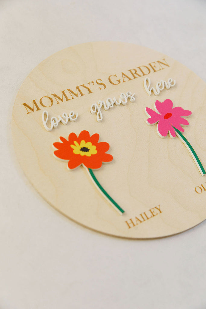 'Mommy's Garden' Wooden plaque