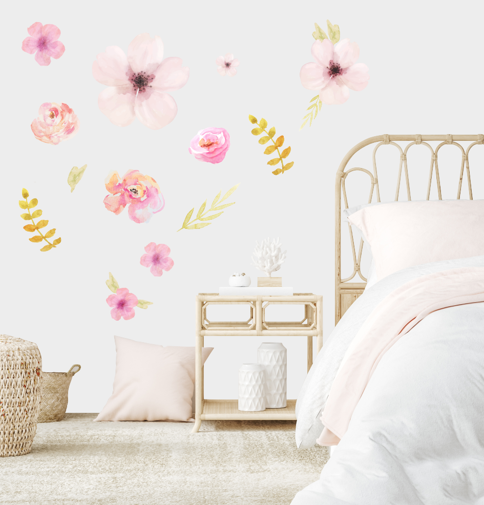 Watercolour Floral Wall Stickers-Ma Petite