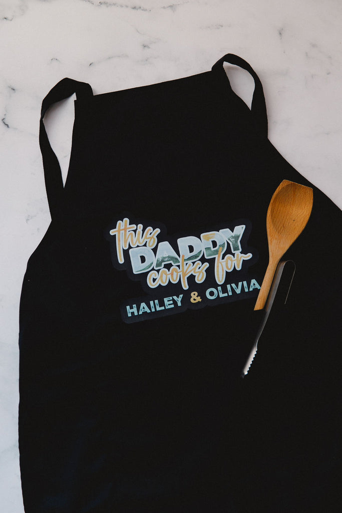 "This Daddy Cooks for" Adult Apron