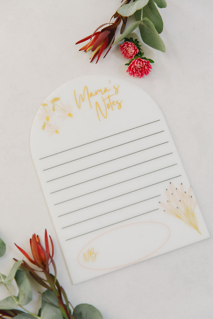 Magnetic Acrylic A5 "Mama's Notes" Planner