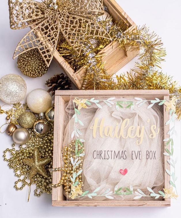 Christmas Eve Box - Green & Gold Design-Keepsake box-Ma Petite