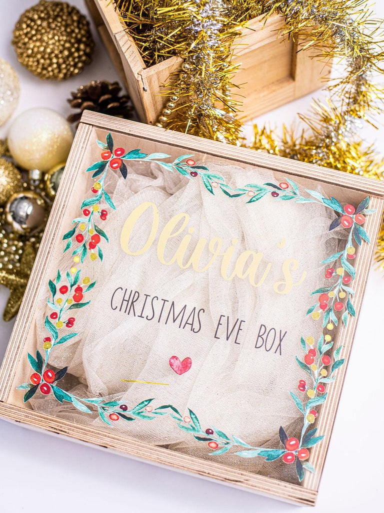 Christmas Eve Box - Mistletoe Design-Keepsake box-Ma Petite