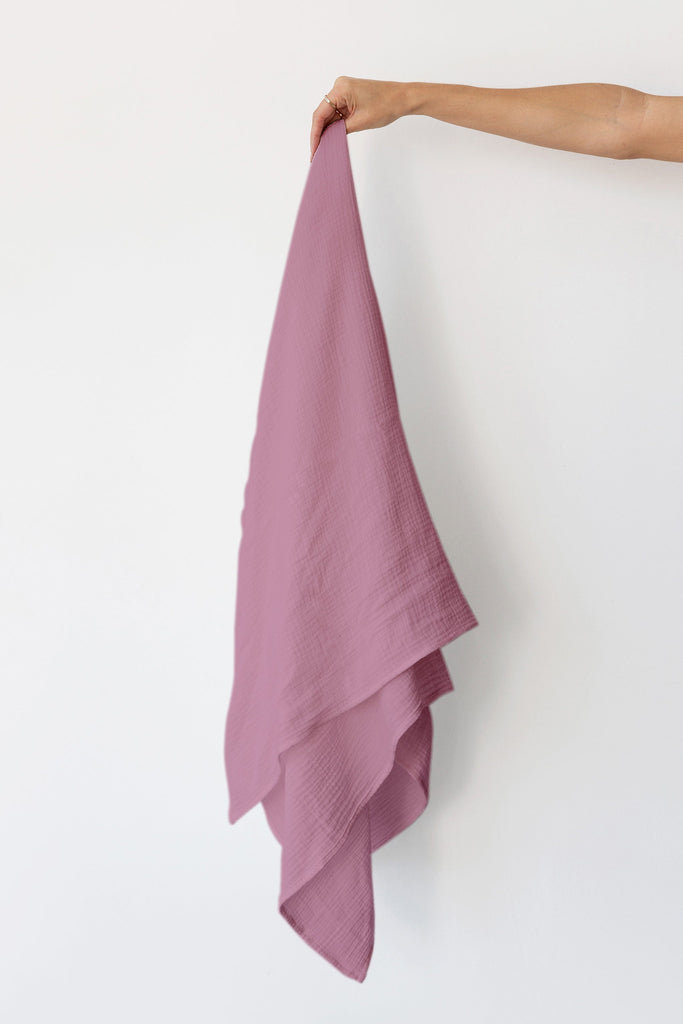 Lavender Pink Muslin Swaddle Blanket-Ma Petite