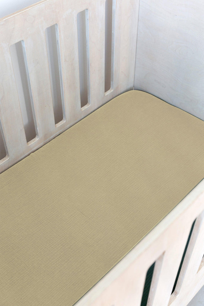 Natural Muslin Cot Fitted Sheet-Ma Petite