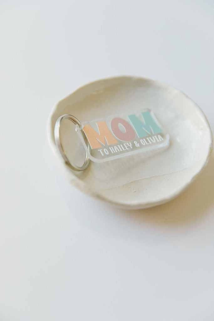Pastel "Mom" Acrylic Key Ring-Ma Petite
