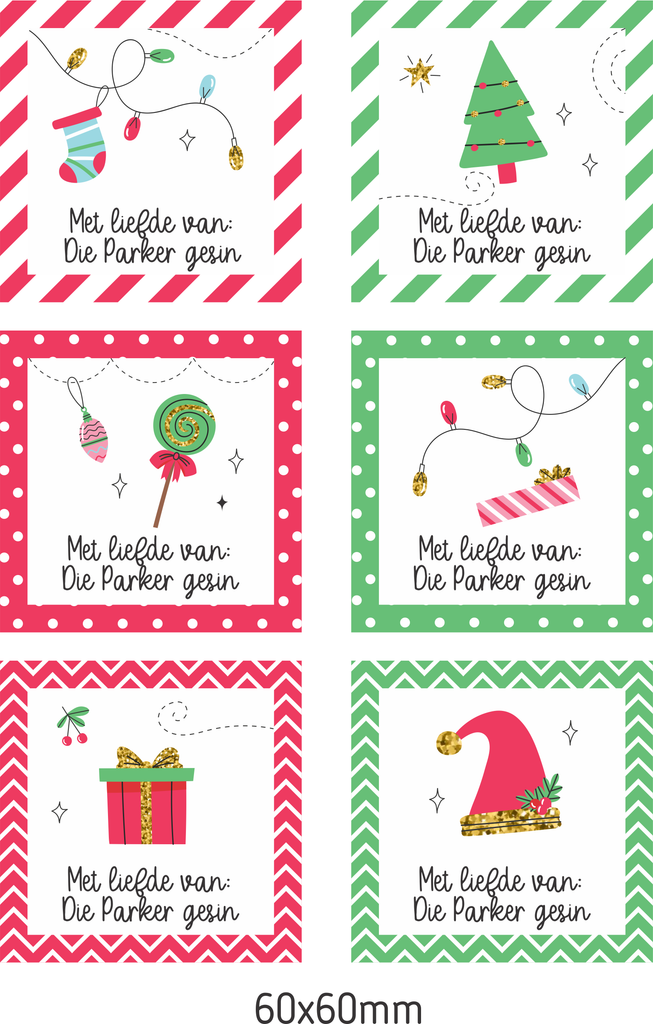 Personalised Christmas Gift Stickers - Feeling Festive-Ma Petite