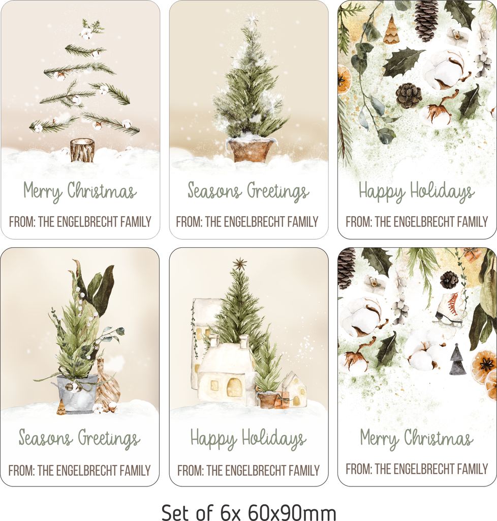 Personalised Christmas Gift Stickers - Winter Wonderland-Ma Petite