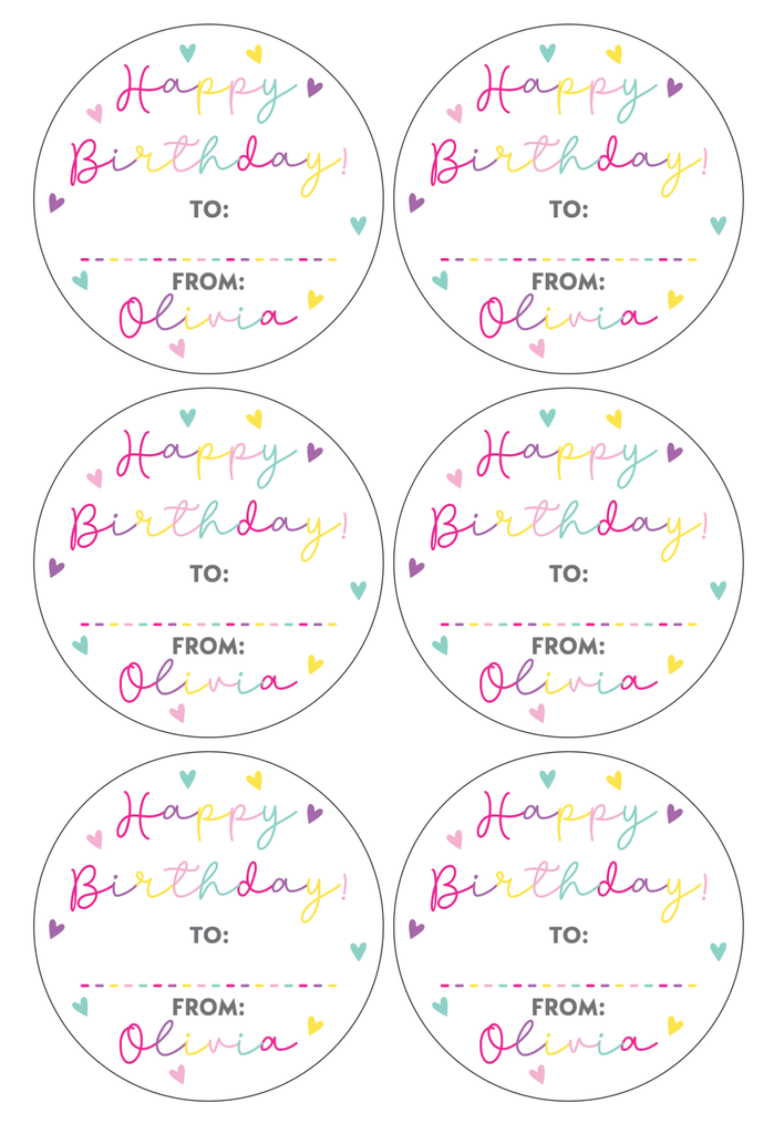 Personalised Gift Stickers - Hearts-gift stickers-Ma Petite