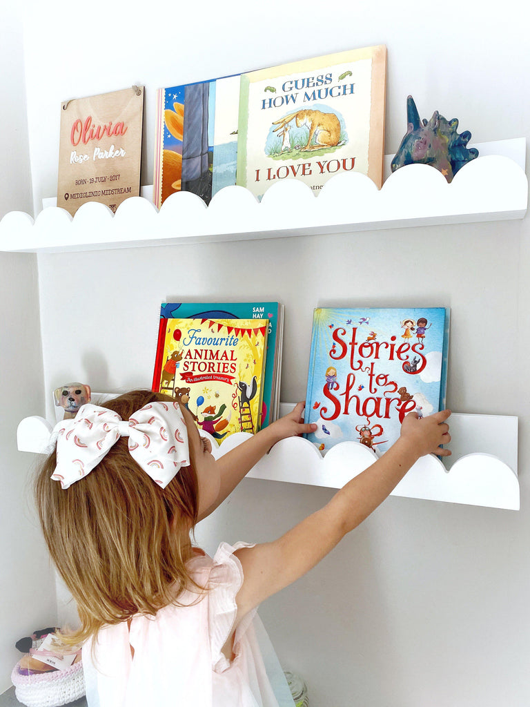 Scalloped Book Ledge shelf