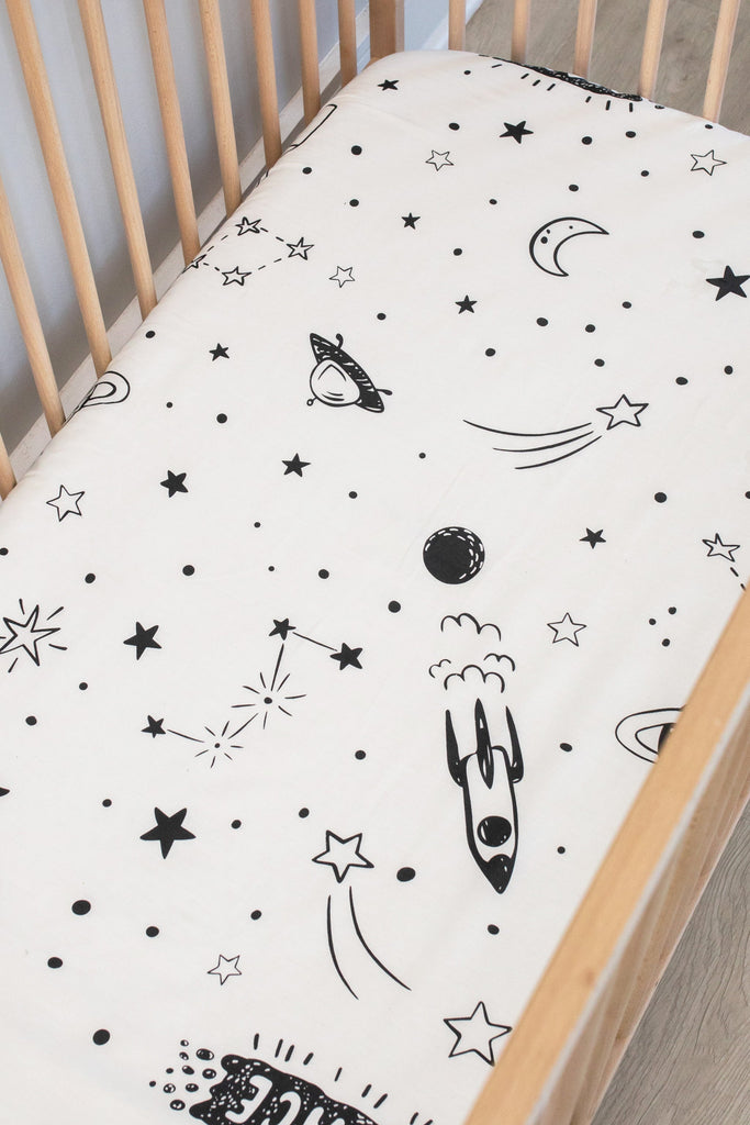 Space Cot Fitted Sheet-Ma Petite