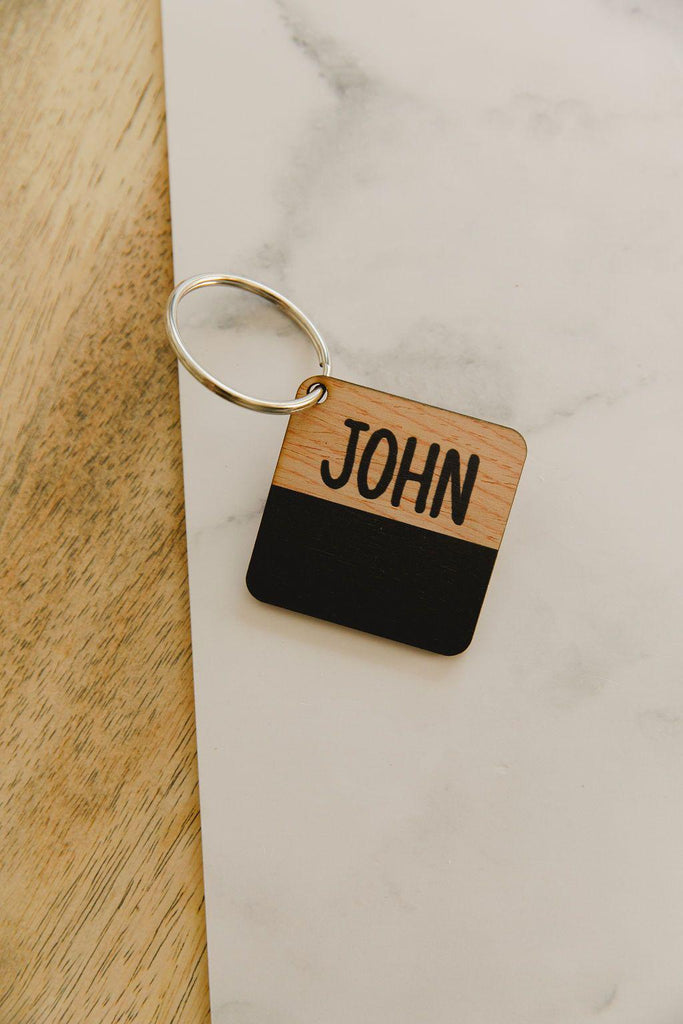 Wooden Key Ring - Personalised Name