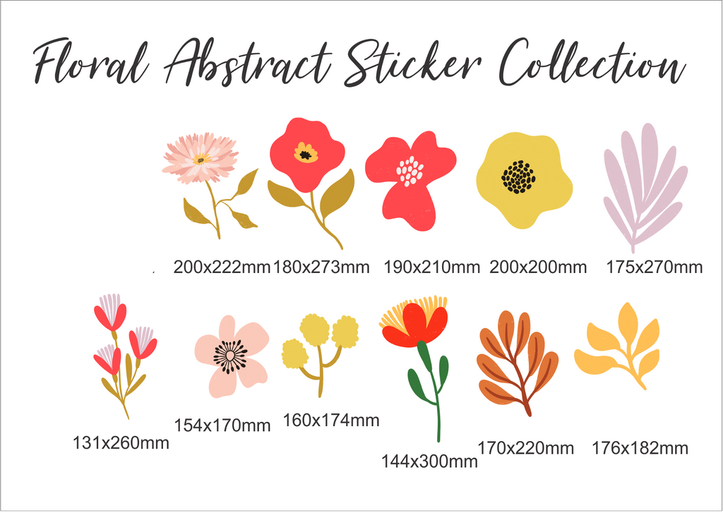 Floral Abstract Wall Stickers-Ma Petite