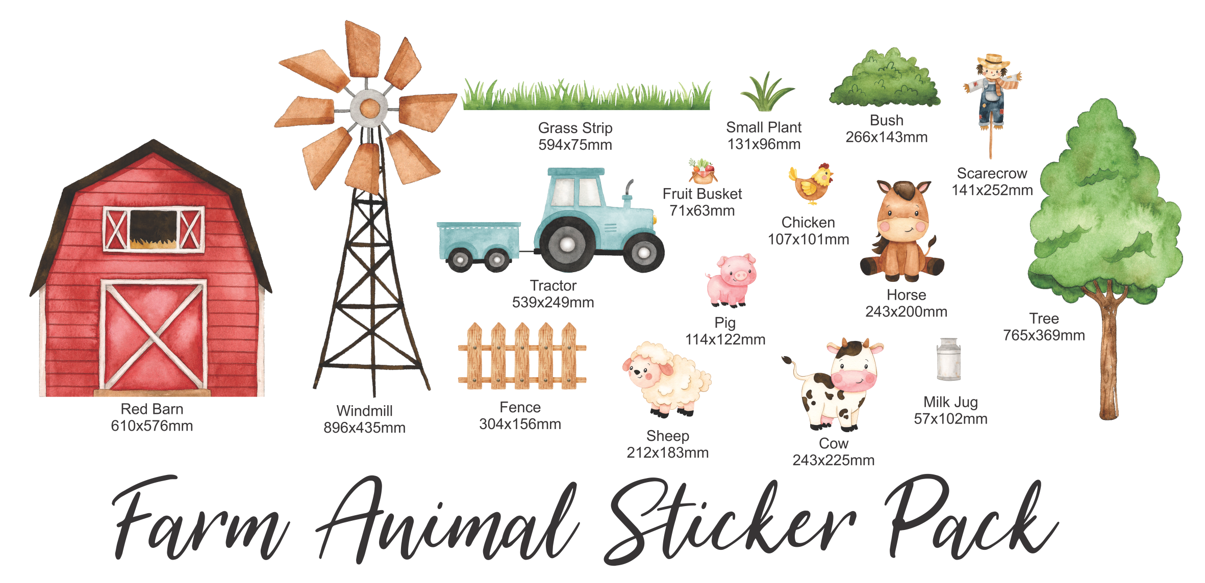 Farm Animals Sticker Design Farm Animal Wall Stickers – Ma Petite
