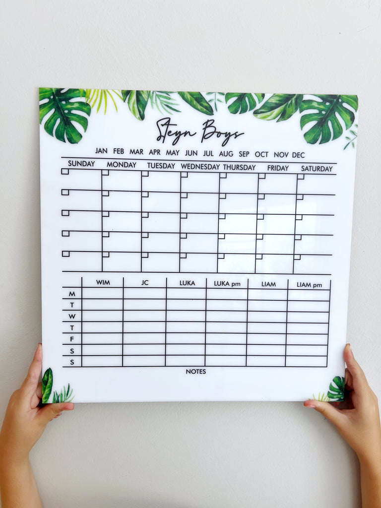 MAGNETIC Acrylic Planner - Modern Tropical