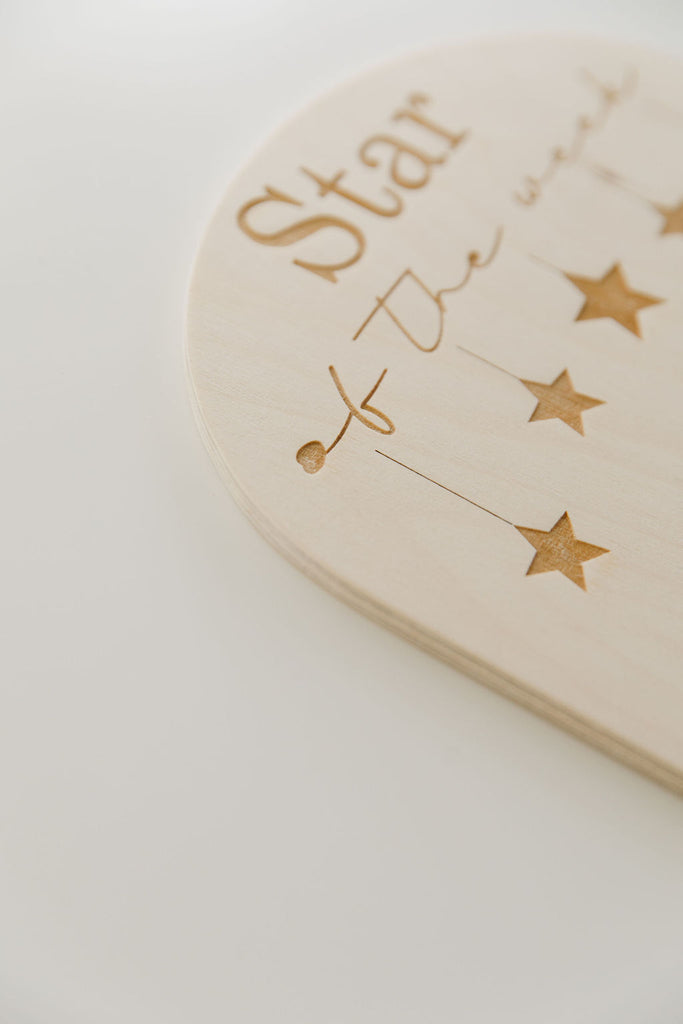 "Star of the week' Wooden Board - Engraved