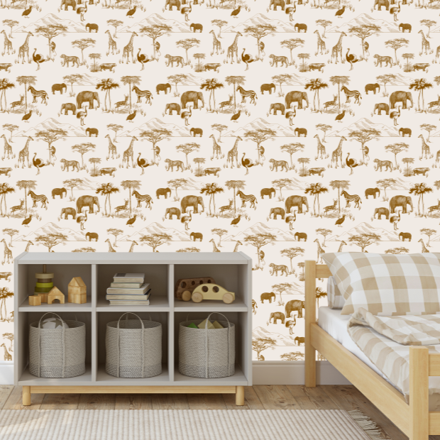 Nude Safari Toil Wallpaper-Wallpaper-Ma Petite