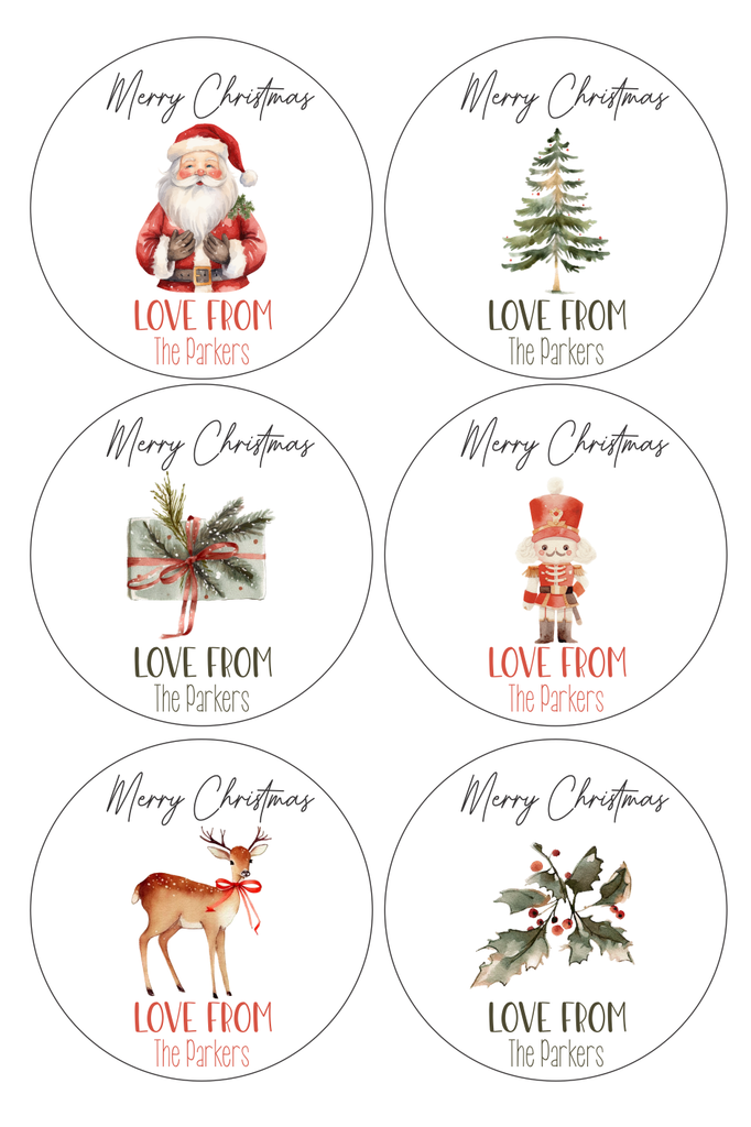 Personalised Christmas Gift Stickers - Christmas Cheer
