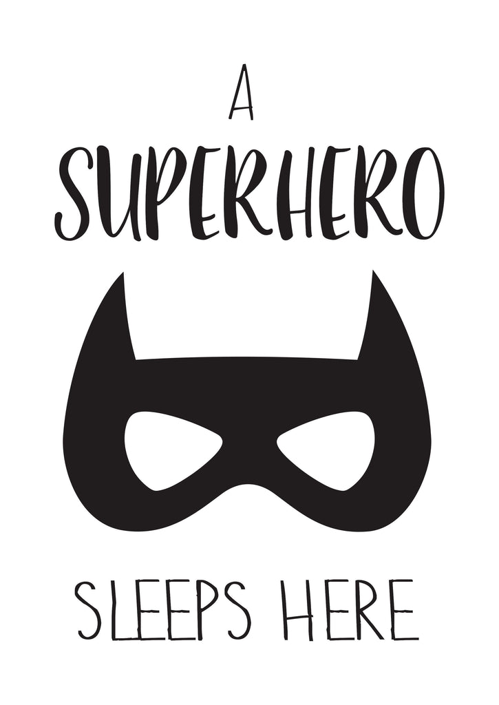 A Superhero Sleeps Here - Canvas Print