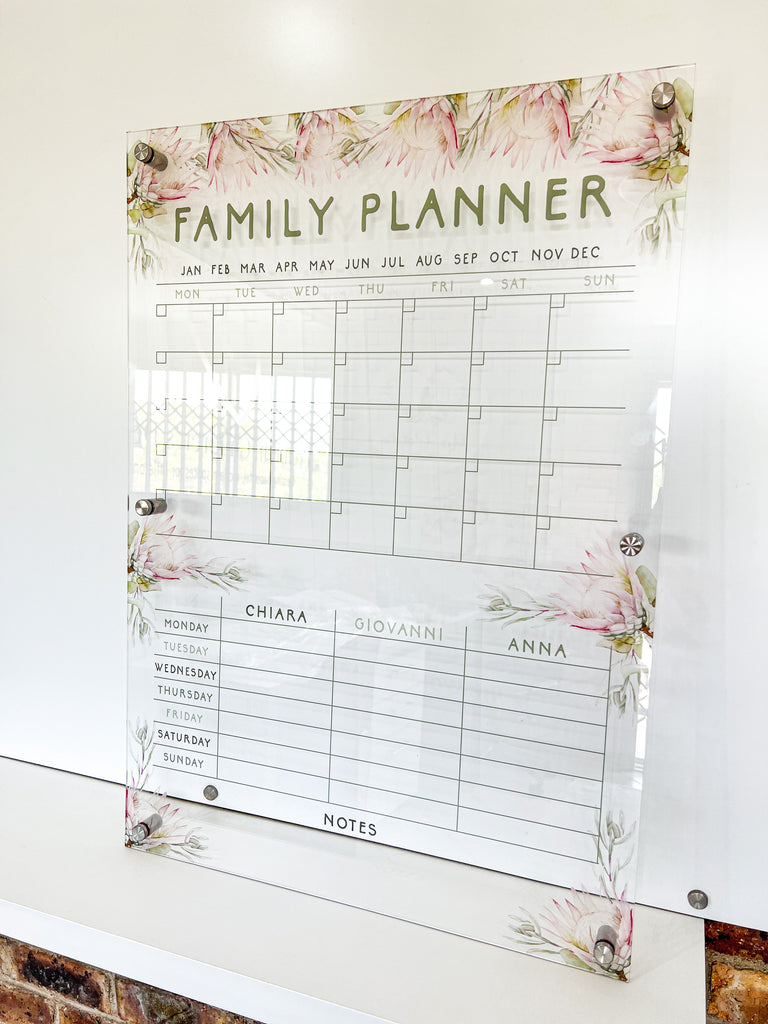 Acrylic Monthly & Weekly Planner - Protea-Ma Petite
