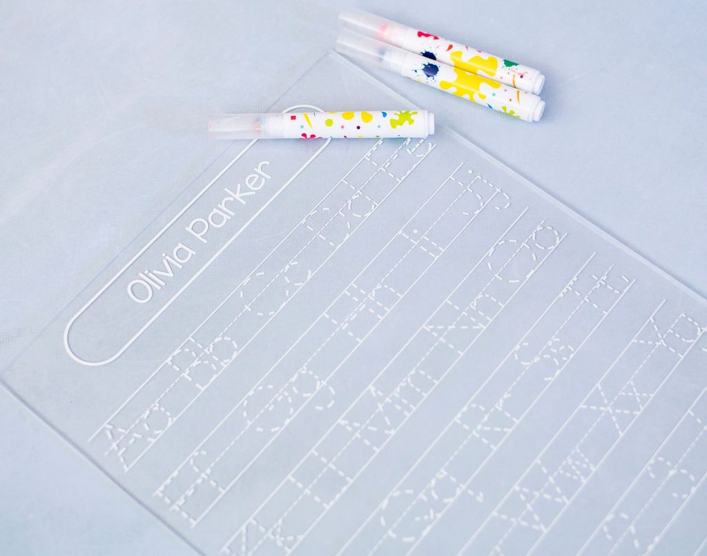 Alphabet & Numbers- Write & Learn Acrylic Board-Ma Petite