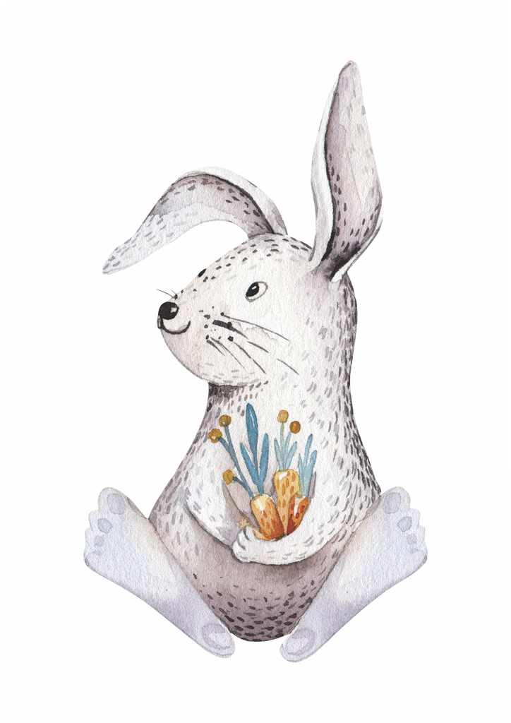 Boho Woodlands Rabbit - wall art print