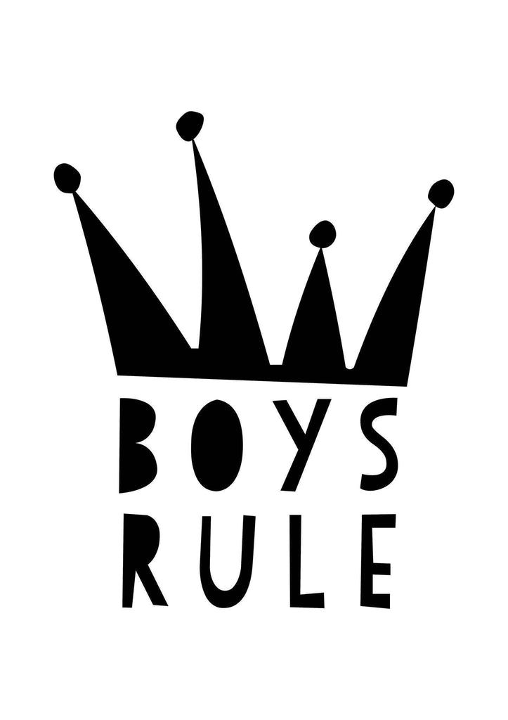 Boys Rule - Acrylic Wall Print