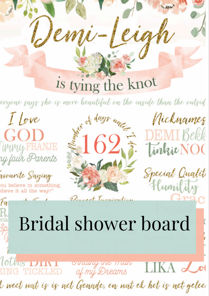 Bridal Shower Board