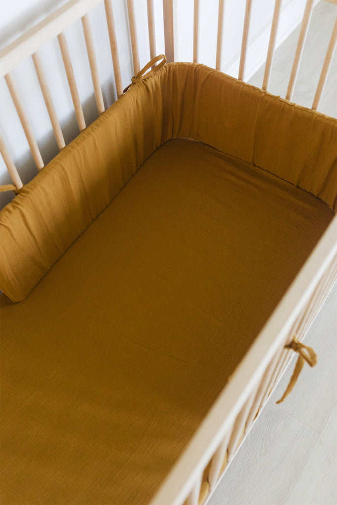 Butterscotch Cotton Cot Fitted Sheet Ma Petite