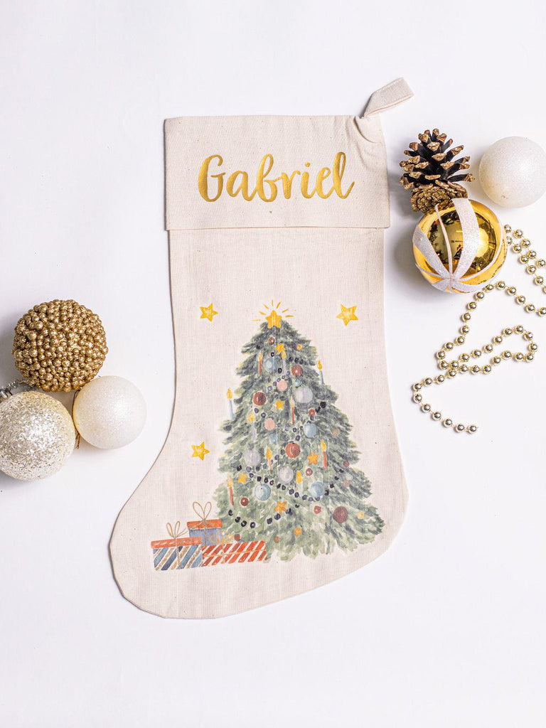 Christmas Stocking: Festive Tree & Gifts-Ma Petite