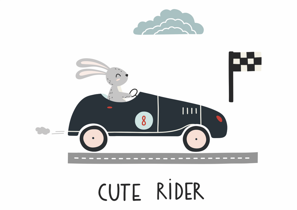Cute rider - Wall Art Print-Posters, Prints, & Visual Artwork-Ma Petite