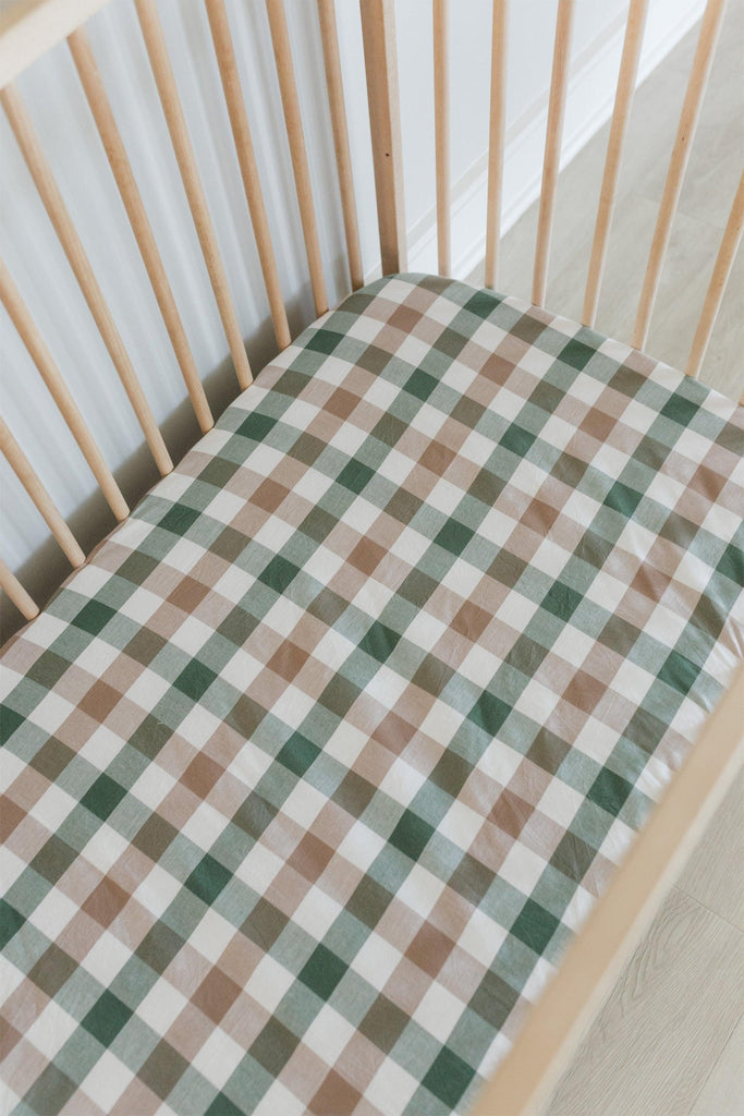 Earthy Cotton Cot Fitted Sheet-Linens & Bedding-Ma Petite