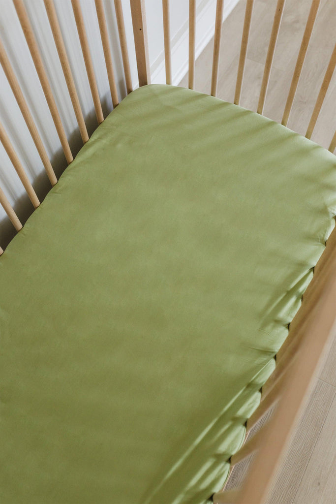 Fern Cotton Cot Fitted Sheet-Linens & Bedding-Ma Petite