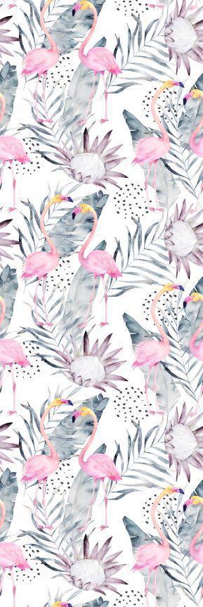 Flamingo Floral Wallpaper