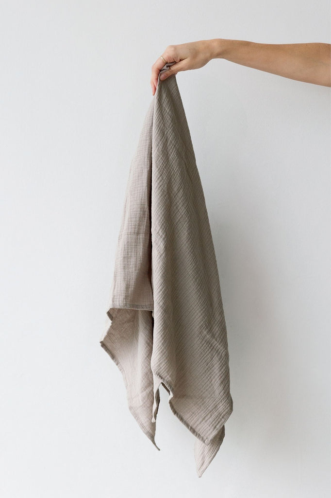 Grey Muslin Swaddle Blanket