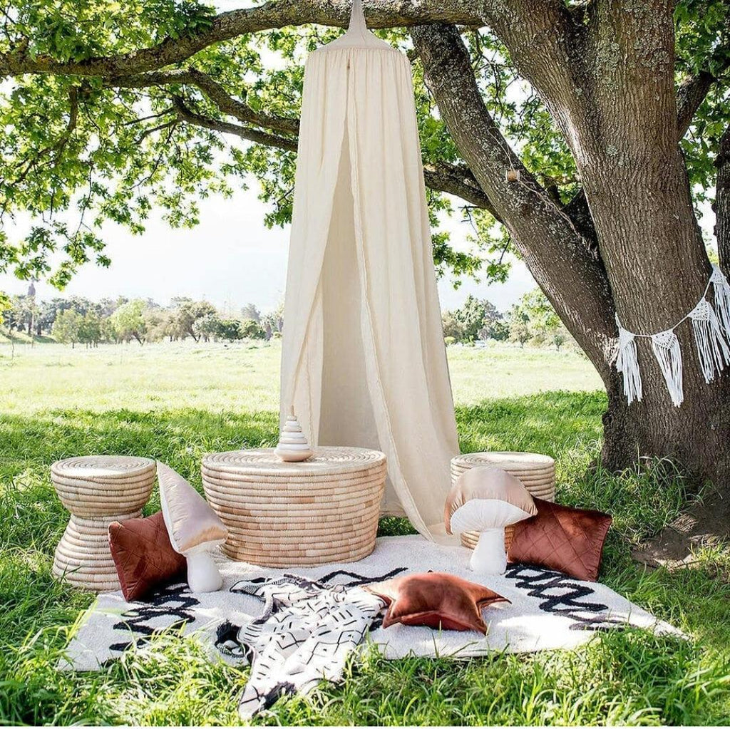Hanging Tent - Ivory Linen Solid-Ma Petite