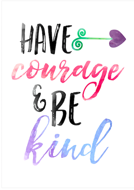 Have Courage And Be Kind - Wall Art Print