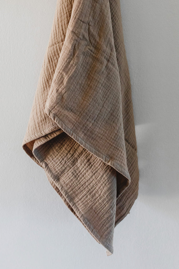 Hazelnut Muslin Swaddle Blanket-Ma Petite