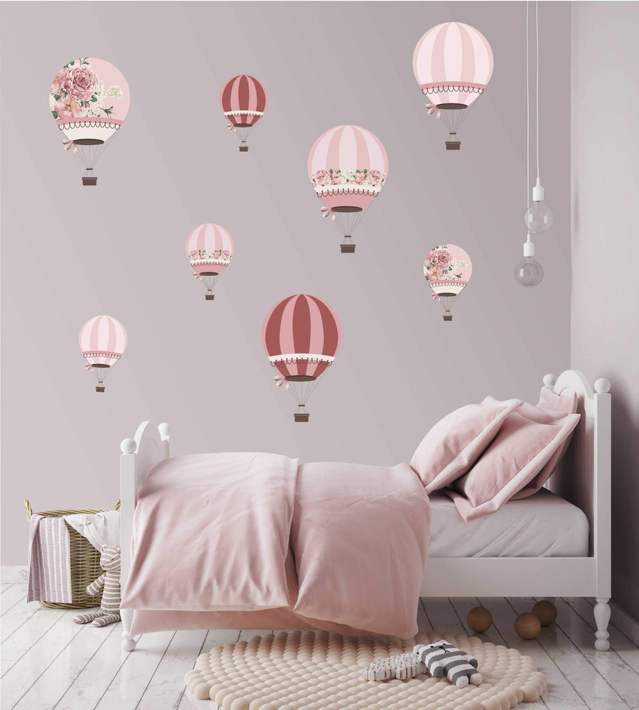 Hot Air Balloon Wall Stickers - Girls