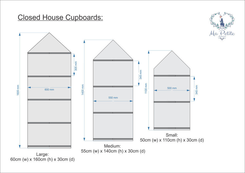 House Shaped Storage Cupboards-Ma Petite
