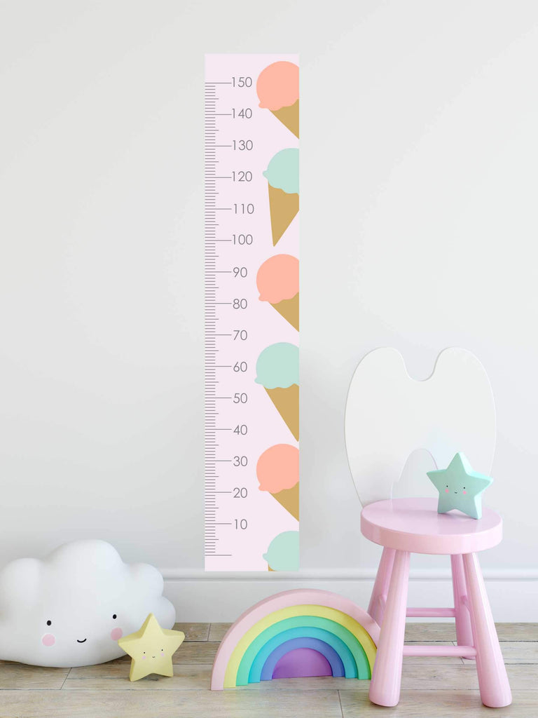 Ice Cream height chart wall sticker