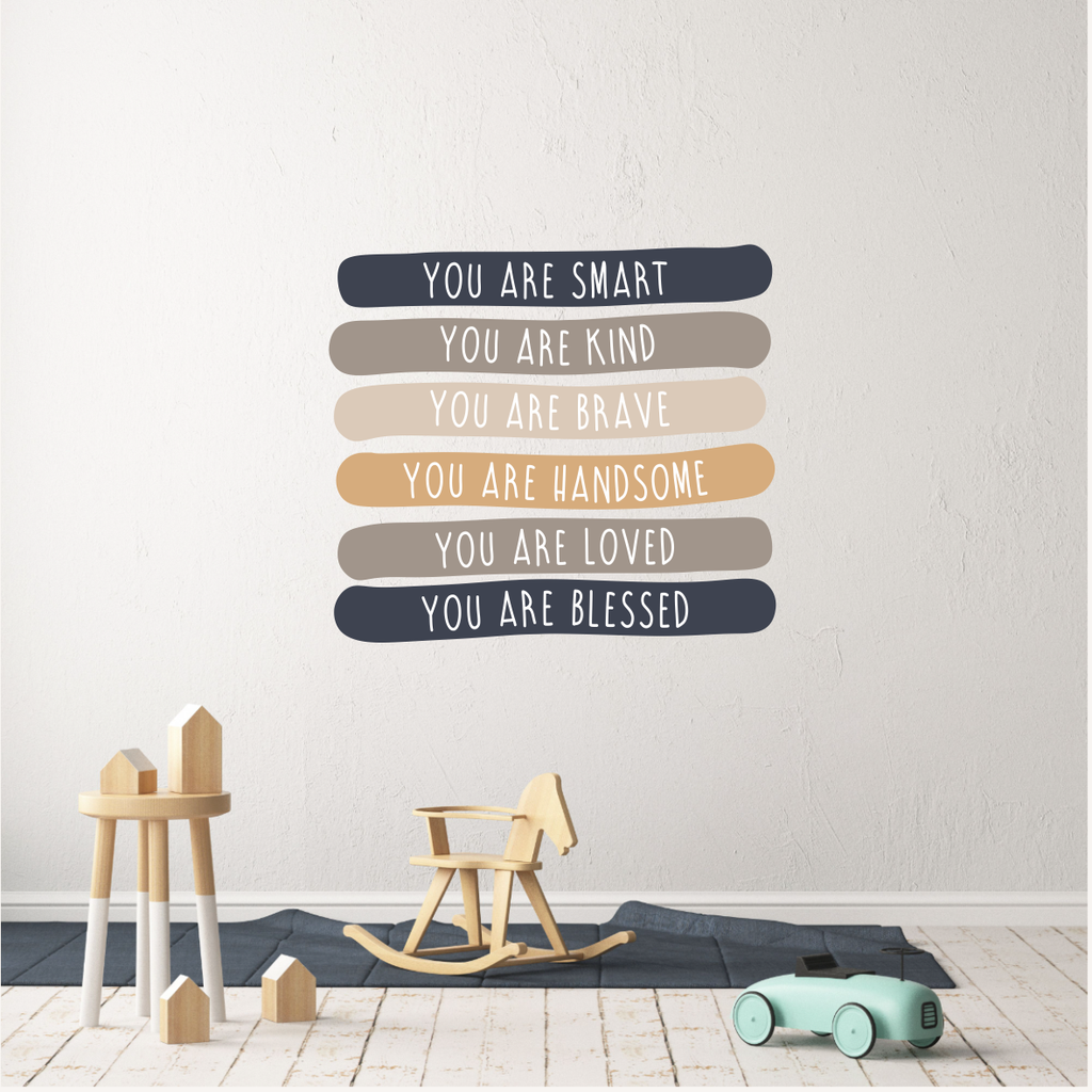 Large Affirmation wall sticker - Nude tones-Home Decor Decals-Ma Petite