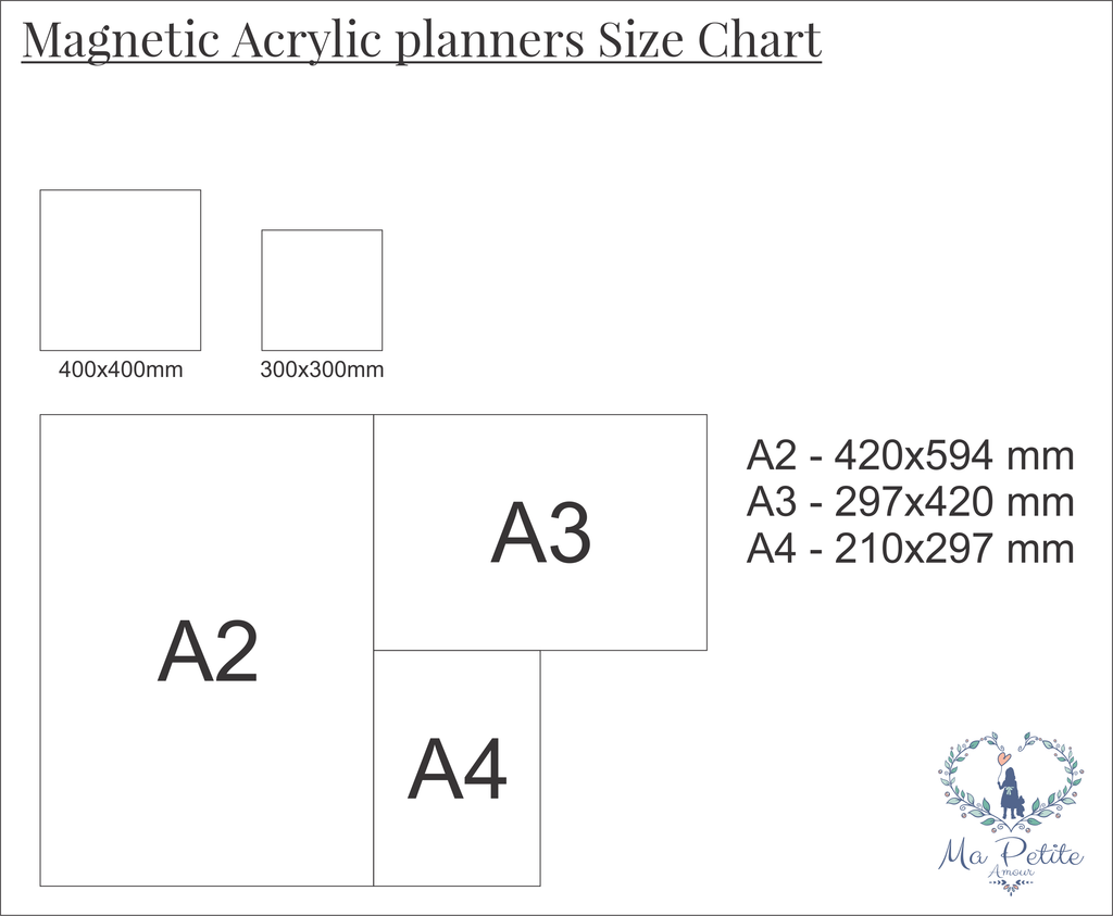 MAGNETIC Acrylic Aqua Watercolour Planner-Ma Petite