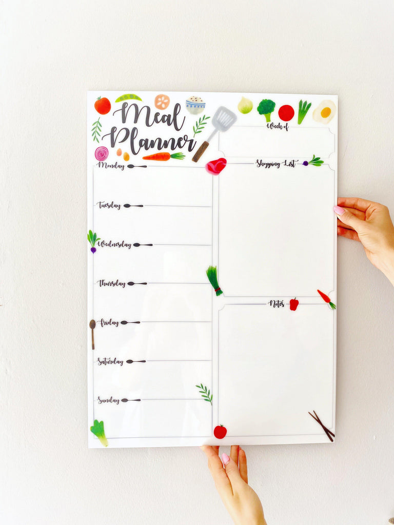 MAGNETIC Acrylic Meal Planner