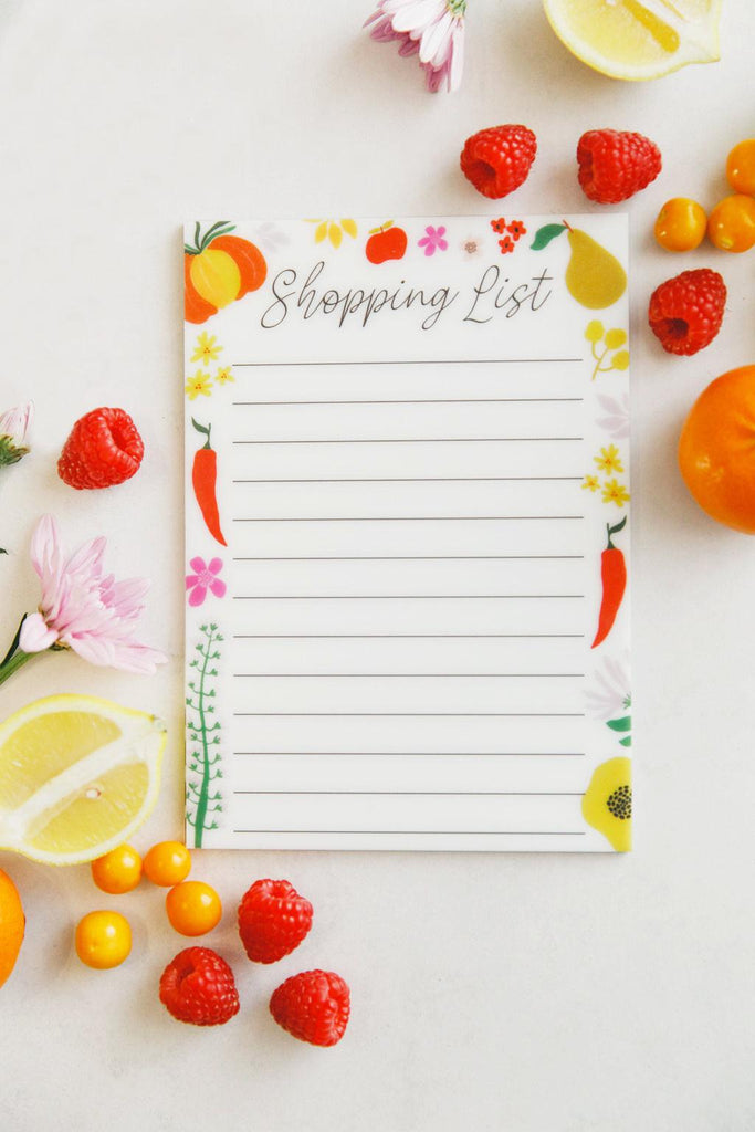 Magnetic Acrylic A5 "Shopping List" Planner - Fresh Produce-note list-Ma Petite