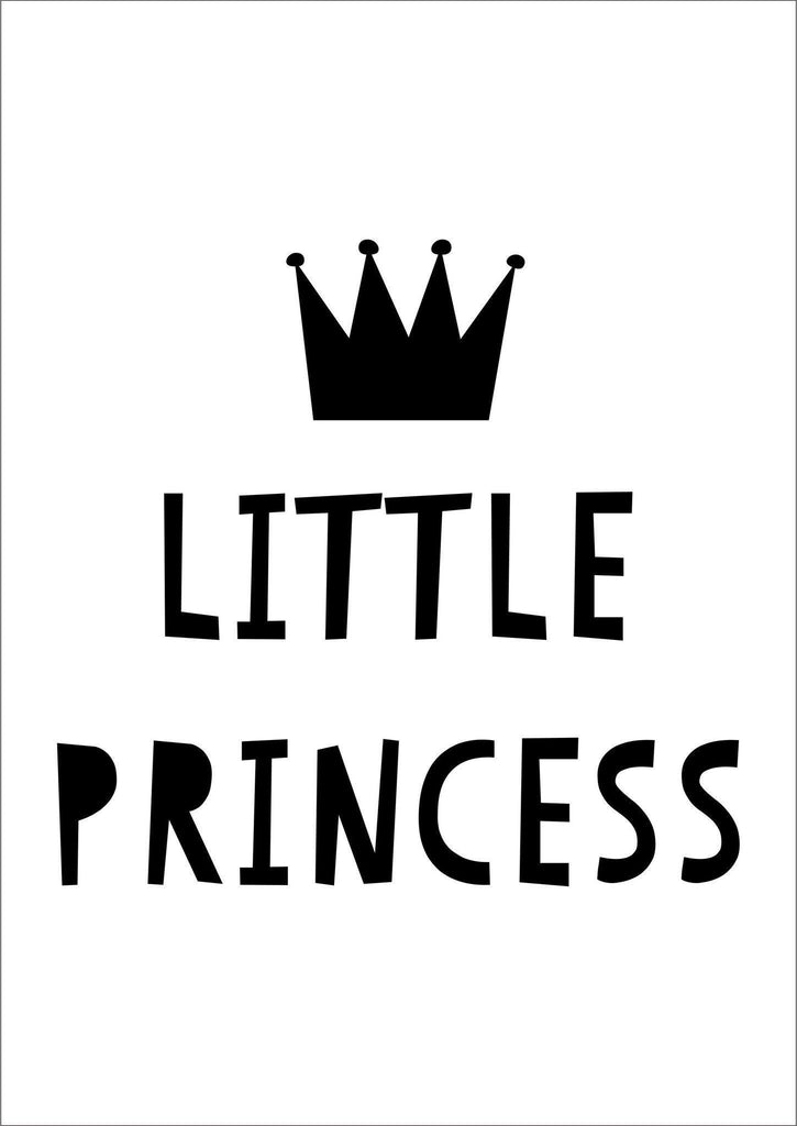Monochrome Little Princess - Acrylic Wall Print