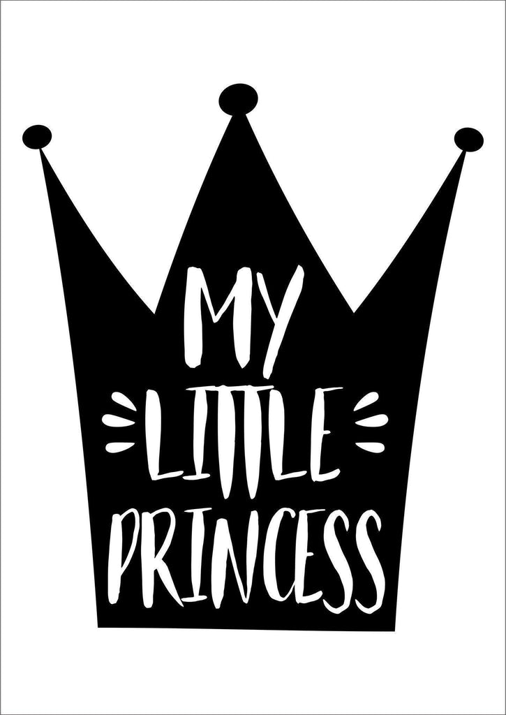 Monochrome My Little Princess - Acrylic Wall Print
