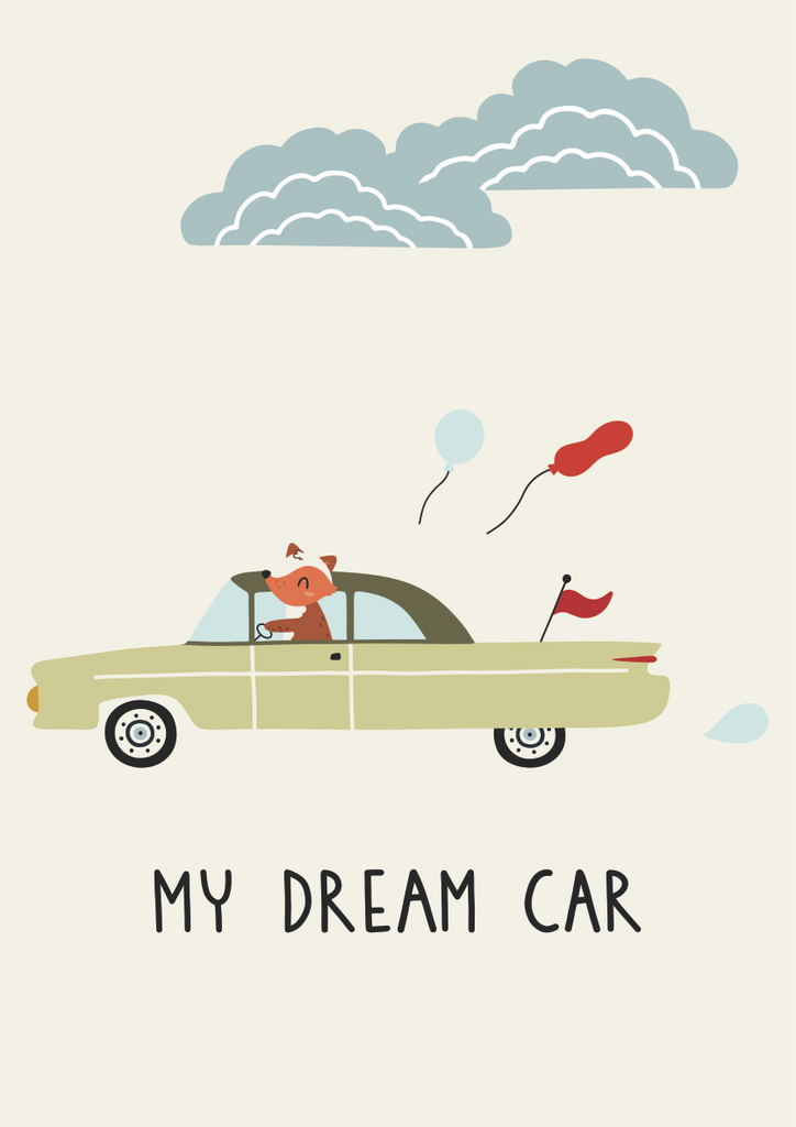 My Dream Car Canvas Print-Posters, Prints, & Visual Artwork-Ma Petite